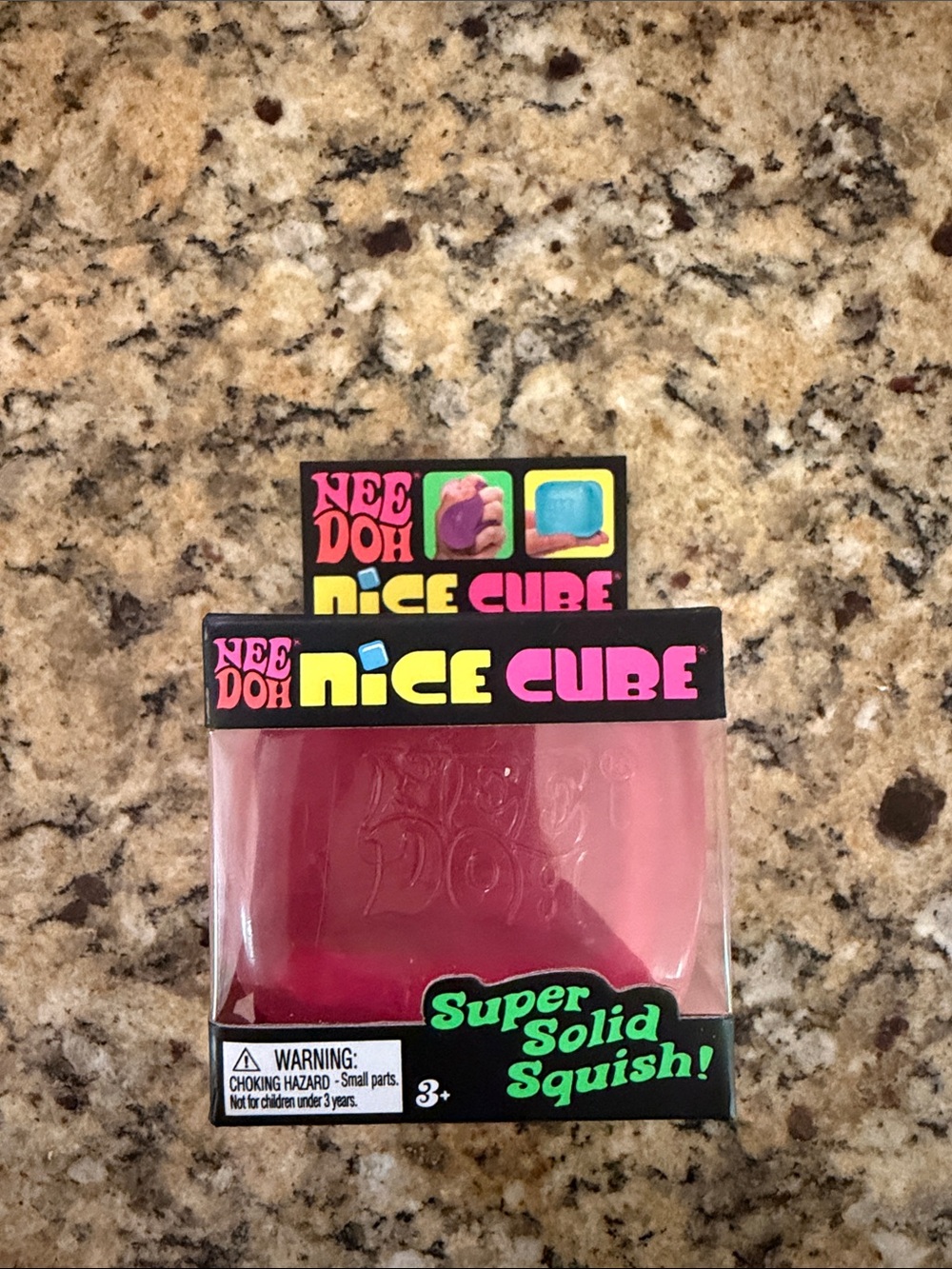 Nice Cube Super Solid Squish! - Pink Squishy Stress Reliever Fidget Toy Sensory